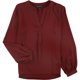 thumbnail image 1 of INC Blusa con cuello dividido para mujer, rojo, extragrande, 1 of 1