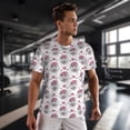 thumbnail image 3 of Wukai Cute Poodle Dog Print Men's Short-Sleeved Mesh T-Shirt,Quick-Dry Short Sleeve Workout T-Shirt-, 3 of 8