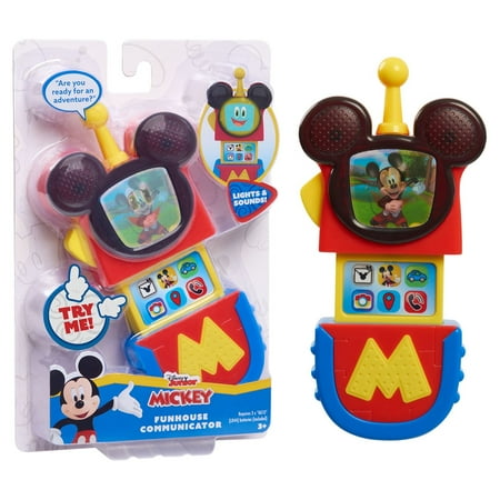 UPC: 0886144387319 | Disney Junior Mickey Mouse Funhouse Communicator with Lights and Sounds Officially Licensed Kids Toys for Ages 3 Up Gifts and Presents