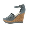 Marc Fisher Suede Ankle Strap Wedges Hillana A303048