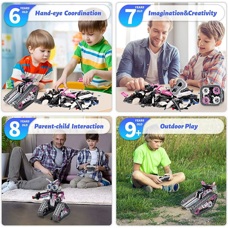 Robot Building Toys STEM Projects for Kids Ages 6-10 8-12 and up, 3 in 1  Remote Control Car Coding Set, Educational Robotics Science Kit, Birthday  for