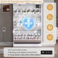 thumbnail image 4 of FANRAL Shoe Cabinet with 3 Flip Drawers & Deodorizer,9.45" Narrow Freestanding Wooden Shoe Rack Organizer for Entryway,Hallway,White, 4 of 8