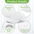 thumbnail image 3 of 10 Pieces Baseball Caps, DIY Baseball Hats for Kids, Blank Caps with Adjustable Back Strap, Sun Hats for DIY Painting, 3 of 7