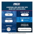 thumbnail image 5 of Pack de 4 lámparas LED Aksi 18W UFO Base E27 Luz Blanca, 5 of 5