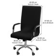 thumbnail image 5 of Unique Bargains Removable Office Computer Swivel Chair Cover Slipcovers Black M, 5 of 8