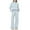 Light Blue-02, variant on STETMN Women's Casual Solid Outfit Half Zip High Neck Top Drawstring Elastic Waist Pants Loose Tracksuit