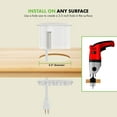 thumbnail image 6 of TOPGREENER Desktop Power Grommet with 60W PD Fast Charging USB C, GaN Desk Grommet for MacBook, 2 USB-A Ports and Duplex Receptacles, 3” Diameter Power Grommet, TTRP48APD60-W, White, 6 of 7