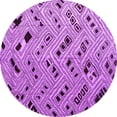 thumbnail image 1 of Ahgly Company Indoor Round Abstract Purple Modern Area Rugs, 3' Round, 1 of 4