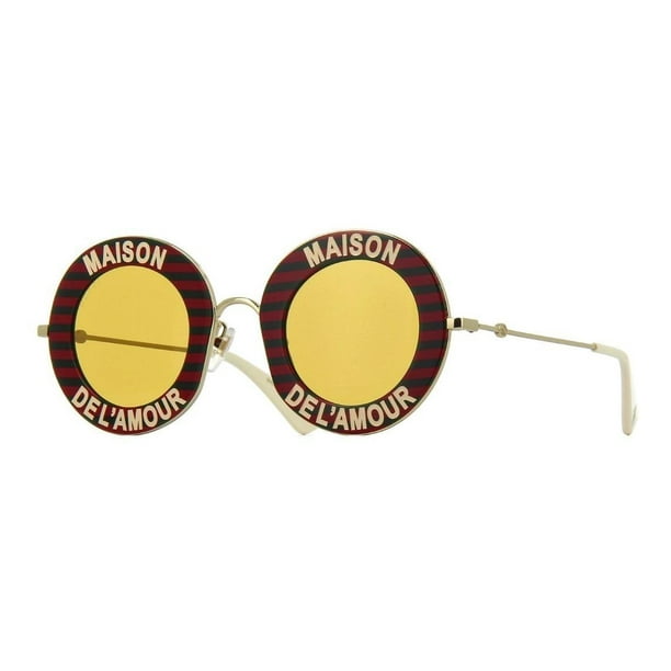 Lentes de Sol Gucci Gg0113s 007 Round Maison Del Amour Gucci Gg0113s 007 Round Maison Del Amour Walmart en linea