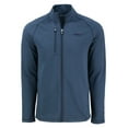 thumbnail image 2 of Men's Cutter & Buck  Heather Navy San Francisco 49ers Peshastin Eco Fleece Recycled Raglan Tri-Blend Full-Zip Jacket, 2 of 3
