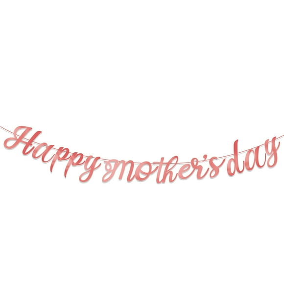 Bannière Lettre Fête des Mères 2023 A – Souew Décorations de Fête d'Anniversaire Transfrontalière, Grande Bannière pour Fournitures de Fête de la Fête des Mères, Vente en Gros