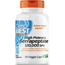 Doctor's Best High Potency Serrapeptase, 120,000 SPU, 90 Veggie Caps