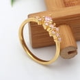 thumbnail image 3 of UIONEN Pink CZ Rings for Women Sterling Sivler S925 Band Size 8, 3 of 5