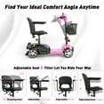 thumbnail image 2 of 15 Miles 4-Wheel Mobility Scooter for Adults & Seniors, 350W Powered Electric Wheelchair Device, Foldable & Portable Design with Removable Basket,300LBS Capacity,Compact & Portable for Elderly, 2 of 9