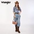 thumbnail image 6 of Wrangler Purse for Women Stylish Shoulder Bag Handbag Crossbody Bag Trendy Western Design Durable Leather, Pink, 6 of 7