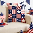 thumbnail image 5 of Beautynvta 4th of July Pillow Covers, 18x18 Inch, American Flag Stars Stripes Patriotic Throw Cushion Case for Independence Day, Memorial Day, 250th Anniversary Decor, 5 of 6