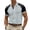 Gray, variant on ZRGHAOYLQ Big and Tall Mens Contrast Raglan Sleeve T Shirt Two Tone Short Sleeve 3 Button Collared Casual Tops Breathable Textured Summer Shirt Fashion Daily Wear