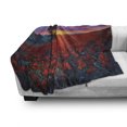 thumbnail image 3 of Country Soft Flannel Fleece Blanket, Fairy Clouds at Sunset Paint Scenery of Poppy Flower Garden on Valley with Horizon, Cozy Plush for Indoor and Outdoor Use, 60" x 80", Multicolor, by Ambesonne, 3 of 6