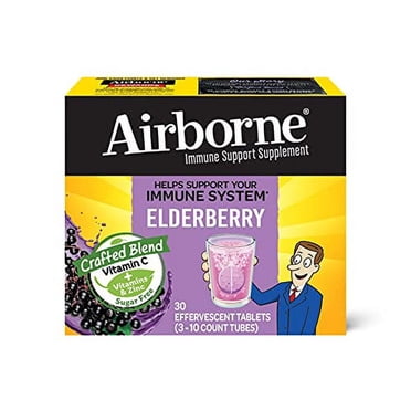 Airborne Vitamin C 1000mg with Zesty Orange Effervescent Tablets ...