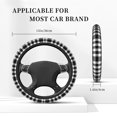 thumbnail image 2 of Kdxio White And Black Plaid Pattern Print Elastic Stretch Steering Wheel Cover,Auto Steering Wheel Cover,15 Inch Anti-Slip,Warm in Winter and Cool in Summer,Fit Suvs,Vans Cars,Trucks, 2 of 7