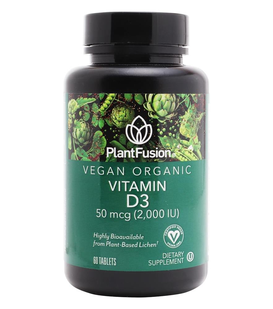 PlantFusion Vegan Organic Vitamin D3 2000 IU 60 Tablets Walmart