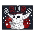 thumbnail image 2 of Girl's Star Wars: The Mandalorian Fourth of July Cute Grogu  Graphic Tee Navy Blue Medium, 2 of 4