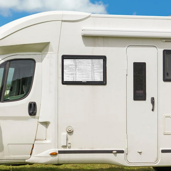OATIPHO 2Pcs Plated Silver Rv Window Sun Cover for Doors and Windshields Enhances Privacy and Comfort