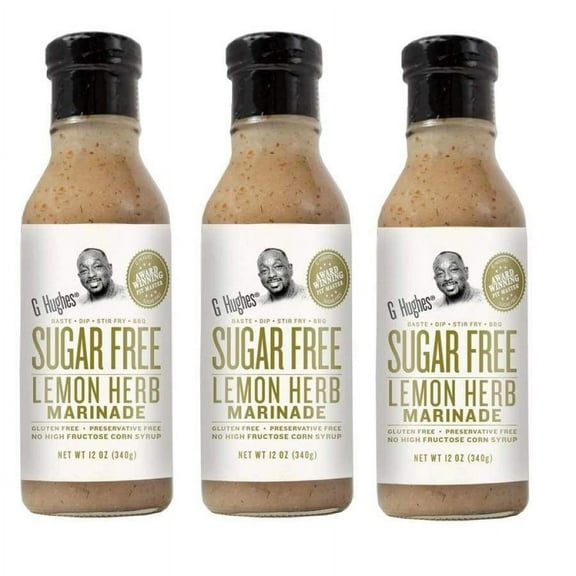 G Hughes' Sugar-Free Marinade - Lemon Herb Size: 3 Bottles