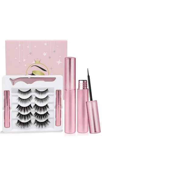 Kit de 10 pestañas con delineador de ojos LabG RT486