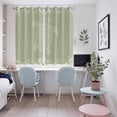 thumbnail image 5 of Turtle Green Kitchen Curtains 72 Inch Length, Coastal Ocean Boho Flower Retro Mottled Grommet Top Bedroom Living Room Curtains, Light Filtering Cafe Curtain Drapes 2 Panels Set 104''x72'', 5 of 9