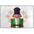 thumbnail image 4 of SKYSONIC Winter Nutcracker Soliders Non-Slip Area Rug, Unique Snowflakes Floor Carpet Comfort Floor Mats Decor for Indoor Front Porch,Living Room, Bedroom,Kitchen,72"x48", 4 of 7