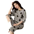 thumbnail image 5 of Novedad de verano, pantalones de siete pies de manga corta, ropa de dormir para mujer, versión coreana Simple, ropa holgada de dibujos animados para el hogar, conjunto de dos piezas, 5 of 5