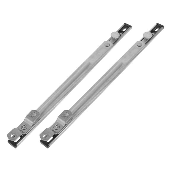 GOOHOCHY 2Pcs Adjustable Plated Silver Window Lock Bar No Drilling Sliding Door Security Bar for Apartment Home