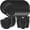 Black, variant on 16-Piece Cream Ceramic Dinnerware Set with Plates, Bowls & Cups, Service for 4