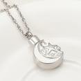 thumbnail image 5 of Stainless Steel Moon and Star Cremation Pendant Small Urns for Ashes Keepsake Urn Necklace, 5 of 6
