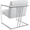 thumbnail image 2 of Home Gear Elias Chaise d'Appoint en Similicuir de Transition en Argent, 2 of 2