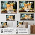 thumbnail image 4 of Designart "Floral Flourish at Sunset Beach III" Coastal Wall Art - Coastal Blue Coastal Beach Living Room Canvas Art, 4 of 4