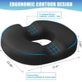thumbnail image 2 of Cojín de asiento BlissTrends Donut para posparto y embarazo, color negro, 2 of 7