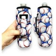 thumbnail image 2 of Neoprene Water Bottle Sleeve - Insulated 16oz & 24oz Can Bottle Holder for Walking, Running, Cycling - Water Resistant Drink Covers, Baseball Stars, 2 of 2