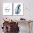 thumbnail image 2 of Stupell Indtries Wisdom Begins in Wonder Abstract Blue Ink Quill,24 x 30,Design by Birch&Ink, 2 of 7