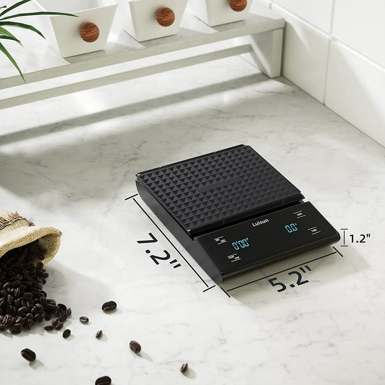 Luisun Coffee Scale with Timer and Tare Function, 3kg/0.1g