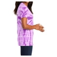 thumbnail image 3 of Womens Tie-Dye V-Neck Cotton Tee Purple 2X-Large, 3 of 6