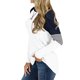 thumbnail image 2 of VISgogo Mujer Casual Patchwork Camiseta, Otoño e Invierno Rayas Manga Larga Cuello Redondo Jersey VISgogo moda, 2 of 5