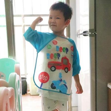 6pcs Enfants Tablier Dessin Anime Manches Longues Impermeable Bebe Alimentation Bavoir Tablier D Alimentation Walmart Canada