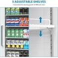 thumbnail image 3 of Homhougo Commercial Refrigerators, 12.4 Cubic Feet. Upright Beverage Display Refrigerator with Glass Door and Adjustable Shelves, Commercial Fridge Cooler for Restuarant, Bar, Shop, Etc, 3 of 7