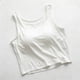 thumbnail image 1 of Xuyuer Ladies Fashion Sleeveless Round Neck Solid Color Modal Bottoming Vest Top with Chest Pads, Seamless Camisole for Everyday Comfort and Layering Essentials, 1 of 5