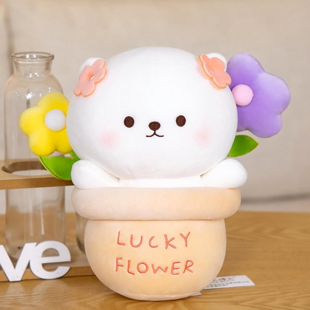 preciosos juguetes de peluche de animales, almohada de tiro de muñeca suave para decoración de habitación, juguete de peluche de en maceta para Cachorro Macarena Peluches