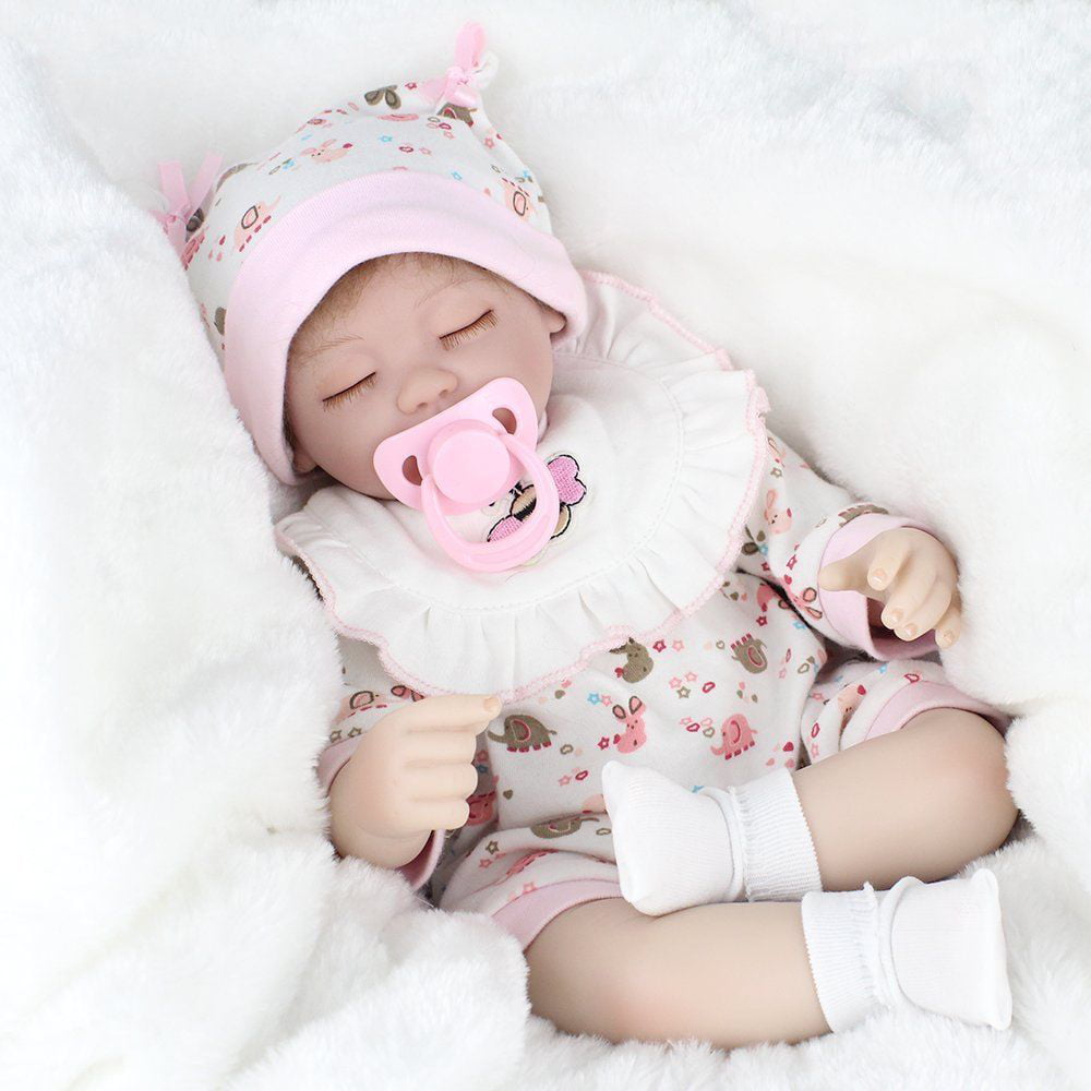 Reborn Baby Dolls Lifelike Newborn Artist Handmade 16" Sleeping Girl Doll Gifts 