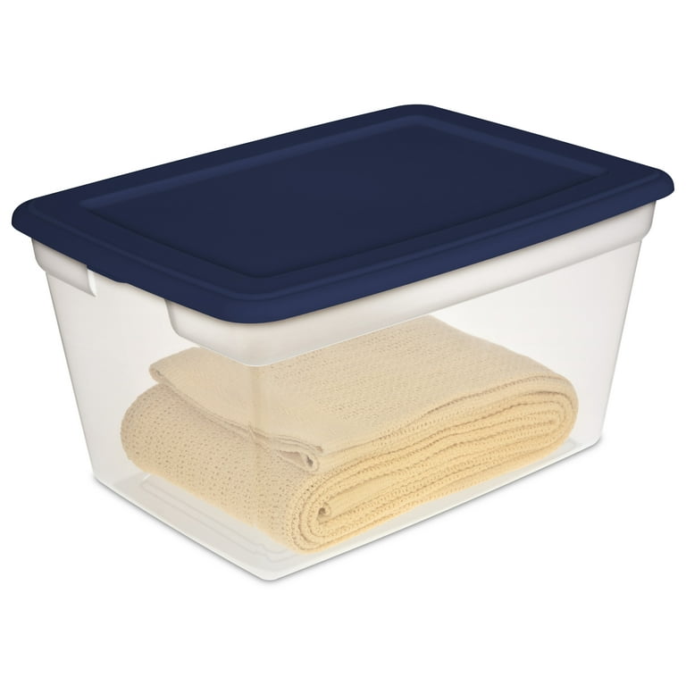 Sterilite Storage Box Plastic Cover - Blue - 58 qt
