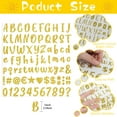 thumbnail image 2 of 648 Pieces 8 Sheets Gold Letter Stickers Glitter Small Self Adhesive Alphabet Number Vinyl Letters Stickers for Scrapbooking Stanley Cup Water Bottles Mailbox Crafts Classroom Decor(Gold,1 Inch), 2 of 7